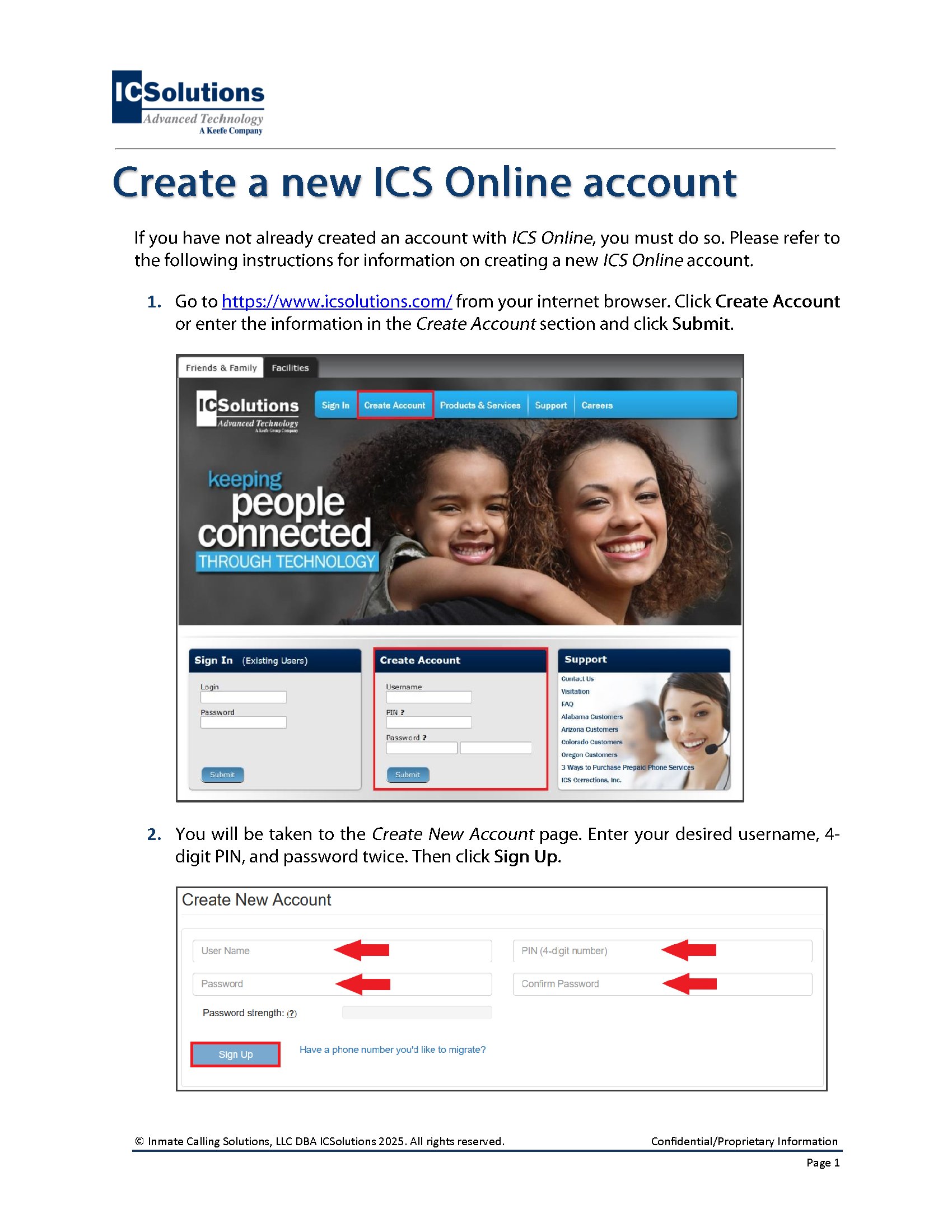 Create Account 1